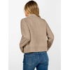 image:imageANRABESS Fall Sweaters for Women Lightweight Cropped Mock Neck  Long Sleeve Ribbed Knit Soft Comfy Pullover Tops Business Casual Work Travel Vacation Winter Layer ClothesLight Khaki