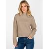 image:imageANRABESS Fall Sweaters for Women Lightweight Cropped Mock Neck  Long Sleeve Ribbed Knit Soft Comfy Pullover Tops Business Casual Work Travel Vacation Winter Layer ClothesLight Khaki