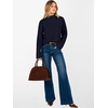 image:imageANRABESS Fall Sweaters for Women Lightweight Cropped Mock Neck  Long Sleeve Ribbed Knit Soft Comfy Pullover Tops Business Casual Work Travel Vacation Winter Layer ClothesNavy Blue