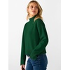 image:imageANRABESS Fall Sweaters for Women Lightweight Cropped Mock Neck  Long Sleeve Ribbed Knit Soft Comfy Pullover Tops Business Casual Work Travel Vacation Winter Layer ClothesGreen