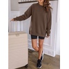 image:imageANRABESS Oversized Sweatshirt for Women Fleece Fall Outfits  Long Sleeve Side Slit Pullover TopsComfy SoftCrewneck Loose Fit Sweatshirts with PocketsCasual Work Lounge Winter ClothesCoffee