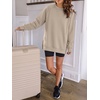 image:imageANRABESS Oversized Sweatshirt for Women Fleece Fall Outfits  Long Sleeve Side Slit Pullover TopsComfy SoftCrewneck Loose Fit Sweatshirts with PocketsCasual Work Lounge Winter ClothesLight Khaki