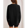 image:imageANRABESS Oversized Sweatshirt for Women Fleece Fall Outfits  Long Sleeve Side Slit Pullover TopsComfy SoftCrewneck Loose Fit Sweatshirts with PocketsCasual Work Lounge Winter ClothesBlack