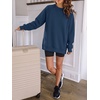 image:imageANRABESS Oversized Sweatshirt for Women Fleece Fall Outfits  Long Sleeve Side Slit Pullover TopsComfy SoftCrewneck Loose Fit Sweatshirts with PocketsCasual Work Lounge Winter ClothesNavy Blue