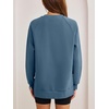 image:imageANRABESS Oversized Sweatshirt for Women Fleece Fall Outfits  Long Sleeve Side Slit Pullover TopsComfy SoftCrewneck Loose Fit Sweatshirts with PocketsCasual Work Lounge Winter ClothesGrey Blue