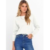 image:imageANRABESS Sweater for Women Lightweight Knit Fall Pullover  Crewneck Long Sleeve Tops Soft Loose Fit Basic Casual Office Layering Daily Wear Winter Trendy OutfitsWhite