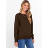 image:imageANRABESS Sweater for Women Lightweight Knit Fall Pullover  Crewneck Long Sleeve Tops Soft Loose Fit Basic Casual Office Layering Daily Wear Winter Trendy OutfitsCoffee