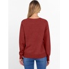 image:imageANRABESS Sweater for Women Lightweight Knit Fall Pullover  Crewneck Long Sleeve Tops Soft Loose Fit Basic Casual Office Layering Daily Wear Winter Trendy OutfitsRed