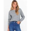 image:imageANRABESS Sweater for Women Lightweight Knit Fall Pullover  Crewneck Long Sleeve Tops Soft Loose Fit Basic Casual Office Layering Daily Wear Winter Trendy OutfitsLight Gray
