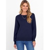 image:imageANRABESS Sweater for Women Lightweight Knit Fall Pullover  Crewneck Long Sleeve Tops Soft Loose Fit Basic Casual Office Layering Daily Wear Winter Trendy OutfitsNavy Blue