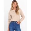 image:imageANRABESS Sweater for Women Lightweight Knit Fall Pullover  Crewneck Long Sleeve Tops Soft Loose Fit Basic Casual Office Layering Daily Wear Winter Trendy OutfitsAlmond