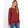 image:imageANRABESS Sweater for Women Lightweight Knit Fall Pullover  Crewneck Long Sleeve Tops Soft Loose Fit Basic Casual Office Layering Daily Wear Winter Trendy OutfitsRed