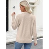 image:imageANRABESS Sweaters for Women Fall Lightweight Knit Pullover  Breathable Soft Stretchy Long Sleeve V Neck Loose Fit Shirts Business Casual Work Tops Winter Layering BlousesAlmond