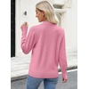 image:imageANRABESS Sweaters for Women Fall Lightweight Knit Pullover  Breathable Soft Stretchy Long Sleeve V Neck Loose Fit Shirts Business Casual Work Tops Winter Layering BlousesCoral Pink