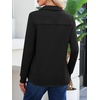 image:imageANRABESS Sweatshirt for Women Fall Long Sleeve Polo Shirts  V neck Grommet HalfPlacket French Terry HighLow Curved Hem Soft amp Comfortable Tunic Casual Going Out TopsBlack