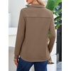 image:imageANRABESS Sweatshirt for Women Fall Long Sleeve Polo Shirts  V neck Grommet HalfPlacket French Terry HighLow Curved Hem Soft amp Comfortable Tunic Casual Going Out TopsBeige Khaki