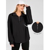 image:imageANRABESS Sweatshirts for Women Loose Fit Quarter Zip Pullover  Soft Cozy Long Sleeve Tops School Work Rreppy Giong Out Clothes Casual Cute Relaxed Loungewear Fall Winter Fashion OutfitsBlack