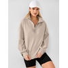 image:imageANRABESS Sweatshirts for Women Loose Fit Quarter Zip Pullover  Soft Cozy Long Sleeve Tops School Work Rreppy Giong Out Clothes Casual Cute Relaxed Loungewear Fall Winter Fashion OutfitsBeige