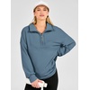 image:imageANRABESS Sweatshirts for Women Loose Fit Quarter Zip Pullover  Soft Cozy Long Sleeve Tops School Work Rreppy Giong Out Clothes Casual Cute Relaxed Loungewear Fall Winter Fashion OutfitsGrey Blue