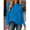 image:imageANRABESS Women Fall Oversized Long Batwing Sleeve Ribbed Sweaters  2026 Fall Fashion Outfits Crew Neck Slit Side Pullover TopCasual Winter Layering Clothing Work Travel amp Everyday WearRoyal Blue