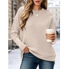 image:imageANRABESS Women Fall Oversized Long Batwing Sleeve Ribbed Sweaters  2026 Fall Fashion Outfits Crew Neck Slit Side Pullover TopCasual Winter Layering Clothing Work Travel amp Everyday WearAlmond