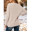 image:imageANRABESS Women Fall Oversized Long Batwing Sleeve Ribbed Sweaters  2026 Fall Fashion Outfits Crew Neck Slit Side Pullover TopCasual Winter Layering Clothing Work Travel amp Everyday WearAlmond