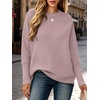image:imageANRABESS Women Fall Oversized Long Batwing Sleeve Ribbed Sweaters  2026 Fall Fashion Outfits Crew Neck Slit Side Pullover TopCasual Winter Layering Clothing Work Travel amp Everyday WearPink