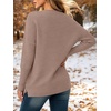 image:imageANRABESS Women Fall Oversized Long Batwing Sleeve Ribbed Sweaters  2026 Fall Fashion Outfits Crew Neck Slit Side Pullover TopCasual Winter Layering Clothing Work Travel amp Everyday WearKhaki