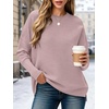 image:imageANRABESS Women Fall Oversized Long Batwing Sleeve Ribbed Sweaters  2026 Fall Fashion Outfits Crew Neck Slit Side Pullover TopCasual Winter Layering Clothing Work Travel amp Everyday WearPink