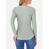 image:imageANRABESS Women Long Sleeve Ribbed Fitted Sweaters Top  Soft Fleece Knitted Lightweight Slim V Neck Shirts Casual Fall Outfits Going Out Work Office Tops Winter Layer ClothesLight Green