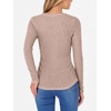 image:imageANRABESS Women Long Sleeve Ribbed Fitted Sweaters Top  Soft Fleece Knitted Lightweight Slim V Neck Shirts Casual Fall Outfits Going Out Work Office Tops Winter Layer ClothesTan