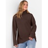 image:imageANRABESS Women Turtleneck Oversized Long Sleeve Knit Sweater  Soft Chunky Loose Fit High Low Hem Pullover Sweaters Casual Work Office Going Out Travel Fall OutfitsWarm Winter ClothesChocola