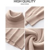 image:imageANRABESS Women Turtleneck Oversized Long Sleeve Knit Sweater  Soft Chunky Loose Fit High Low Hem Pullover Sweaters Casual Work Office Going Out Travel Fall OutfitsWarm Winter ClothesBright Tan