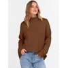 image:imageANRABESS Women Turtleneck Oversized Long Sleeve Knit Sweater  Soft Chunky Loose Fit High Low Hem Pullover Sweaters Casual Work Office Going Out Travel Fall OutfitsWarm Winter ClothesDeep Caramel