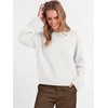 image:imageANRABESS Womens Cropped Crewneck Long Sleeve Pullover Sweaters  Fall Lightweight Business Casual Shirts Soft Ribbed Hem Rolled Cuffs Knit Tops Daily Office Work Winter Layer ClothesWhite