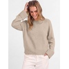 image:imageANRABESS Womens Cropped Crewneck Long Sleeve Pullover Sweaters  Fall Lightweight Business Casual Shirts Soft Ribbed Hem Rolled Cuffs Knit Tops Daily Office Work Winter Layer ClothesAlmond