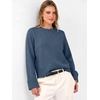 image:imageANRABESS Womens Cropped Crewneck Long Sleeve Pullover Sweaters  Fall Lightweight Business Casual Shirts Soft Ribbed Hem Rolled Cuffs Knit Tops Daily Office Work Winter Layer ClothesBlue