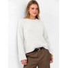 image:imageANRABESS Womens Cropped Crewneck Long Sleeve Pullover Sweaters  Fall Lightweight Business Casual Shirts Soft Ribbed Hem Rolled Cuffs Knit Tops Daily Office Work Winter Layer ClothesWhite
