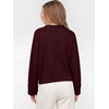 image:imageANRABESS Womens Cropped Crewneck Long Sleeve Pullover Sweaters  Fall Lightweight Business Casual Shirts Soft Ribbed Hem Rolled Cuffs Knit Tops Daily Office Work Winter Layer ClothesDrak Red