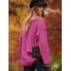 image:imageANRABESS Womens Fall Fashion Oversized Scoop V Neck Batwing Sleeve Sweater  Off Shoulder Wear Long Sleeve Ribbed Hem Pullover Sweater Loose Slouchy Fit Chunky Knit Soft Warm Outfits Winter ClothingRose