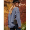 image:imageANRABESS Womens Fall Fashion Oversized Scoop V Neck Batwing Sleeve Sweater  Off Shoulder Wear Long Sleeve Ribbed Hem Pullover Sweater Loose Slouchy Fit Chunky Knit Soft Warm Outfits Winter ClothingGray