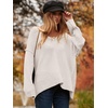 image:imageANRABESS Womens Fall Fashion Oversized Scoop V Neck Batwing Sleeve Sweater  Off Shoulder Wear Long Sleeve Ribbed Hem Pullover Sweater Loose Slouchy Fit Chunky Knit Soft Warm Outfits Winter ClothingWhite