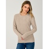 image:imageANRABESS Womens Fall Long Sleeve Argyle Knit Sweaters  Soft Ribbed Knit Crewneck Pullover Tops Comfort Winter Classic Layering Clothes 2026 Casual Everyday WearAlmond