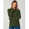 image:imageANRABESS Womens Fall Long Sleeve Argyle Knit Sweaters  Soft Ribbed Knit Crewneck Pullover Tops Comfort Winter Classic Layering Clothes 2026 Casual Everyday WearArmy Green