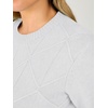image:imageANRABESS Womens Fall Long Sleeve Argyle Knit Sweaters  Soft Ribbed Knit Crewneck Pullover Tops Comfort Winter Classic Layering Clothes 2026 Casual Everyday WearWhite