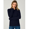 image:imageANRABESS Womens Fall Long Sleeve Argyle Knit Sweaters  Soft Ribbed Knit Crewneck Pullover Tops Comfort Winter Classic Layering Clothes 2026 Casual Everyday WearNavy Blue
