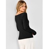 image:imageANRABESS Womens Fall Long Sleeve Boat Neck Lightweight Sweaters  Wool Blend Soft Knit Comfy Soft Slim Fit Pullover Top Business Casual Work Outfits Spring Winter ClothingBlack