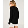 image:imageANRABESS Womens Fall Long Sleeve Lightweight Sweaters  Crew Neck Thumb Hole Pullover Tops Casual Loose Fit Going Out Travel AllDay Wear Spring Winter Layering ClothesBlack