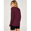 image:imageANRABESS Womens Fall Long Sleeve Lightweight Sweaters  Crew Neck Thumb Hole Pullover Tops Casual Loose Fit Going Out Travel AllDay Wear Spring Winter Layering ClothesWine Red