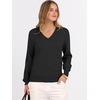 image:imageANRABESS Womens Fall Long Sleeve V Neck Light Sweaters  Lightweight Soft Basic Pullover TopsBusiness Casual Work OutfitsTravel Vacation All Day WearSpring Winter Layer ClothingBlack